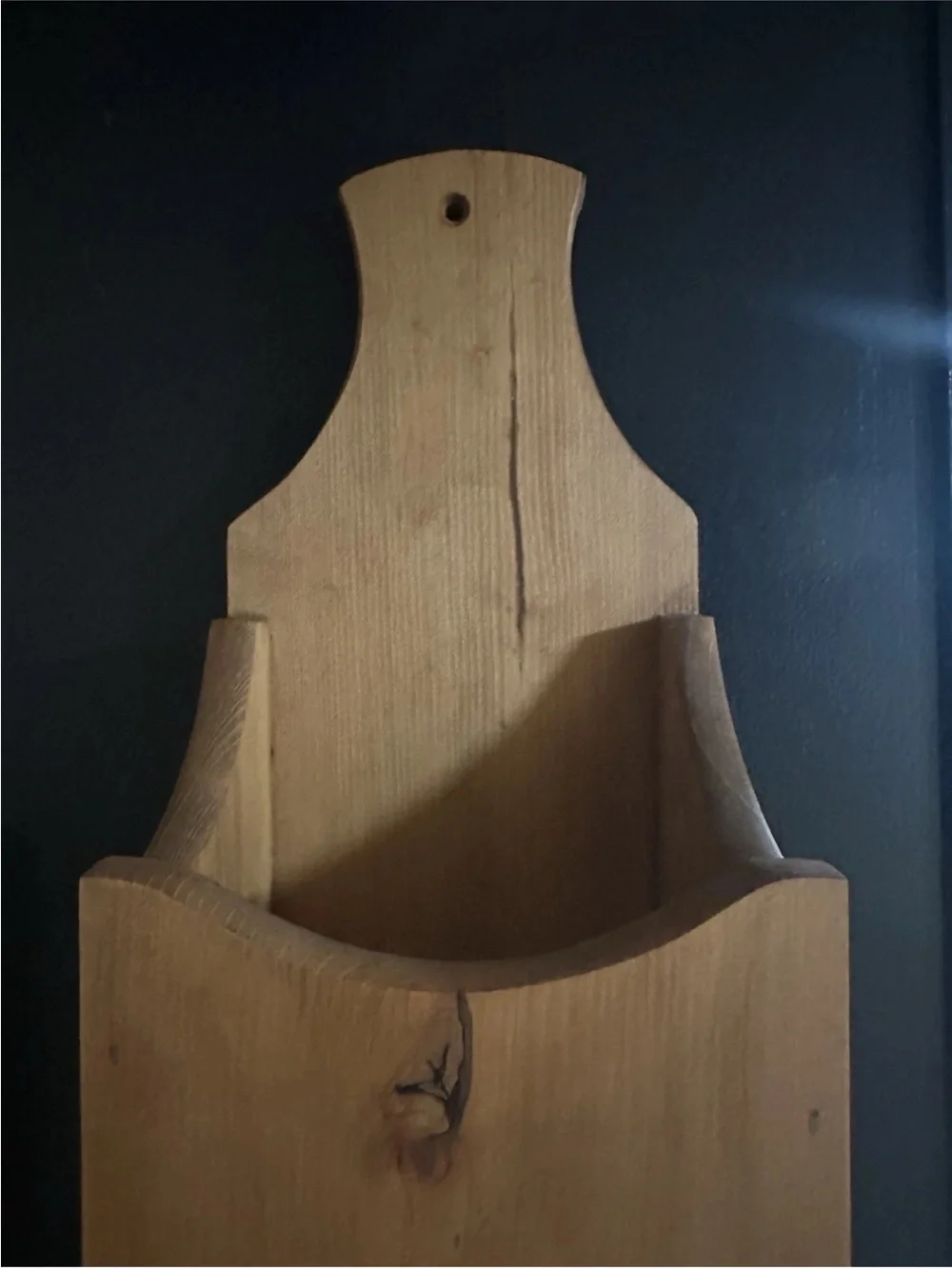 VTG American Heirloom Wooden Wall Heart Cut Out Candle Box Ohio